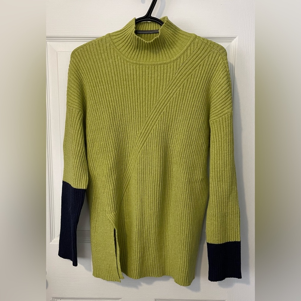 NIC & ZOE Cozy Up Colorblock Turtleneck Sweater Size L